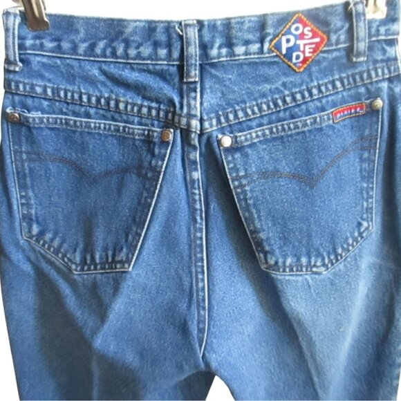 Vintage Women's WESTERN Jeans 3/4 27 W  1990's POSTED RANCH MOM DENIM Slim 27x29 - Picture 1 of 6
